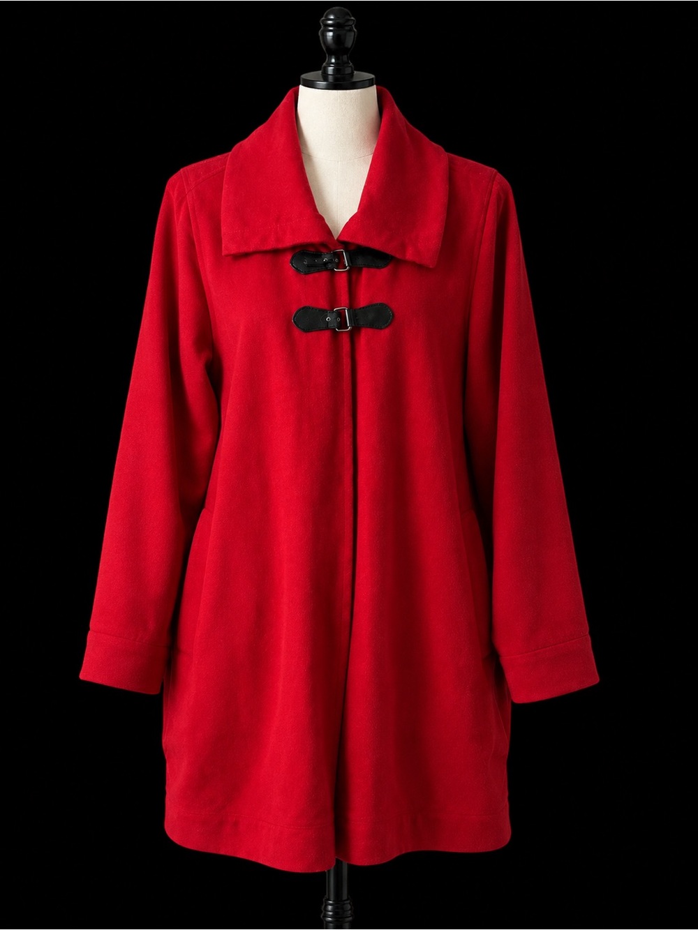 Chaps Red Toggle Wool Coat